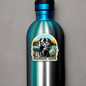 Zwart Labrador Retriever Tekst Sticker