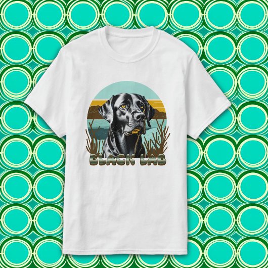 Zwart Labrador Retriever  Tekst T-shirt