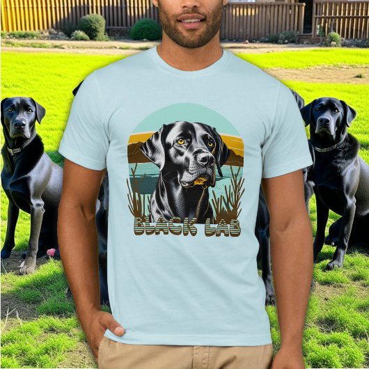 Zwart Labrador Retriever  Tekst T-shirt