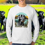Zwart Labrador Retriever  Tekst T-shirt