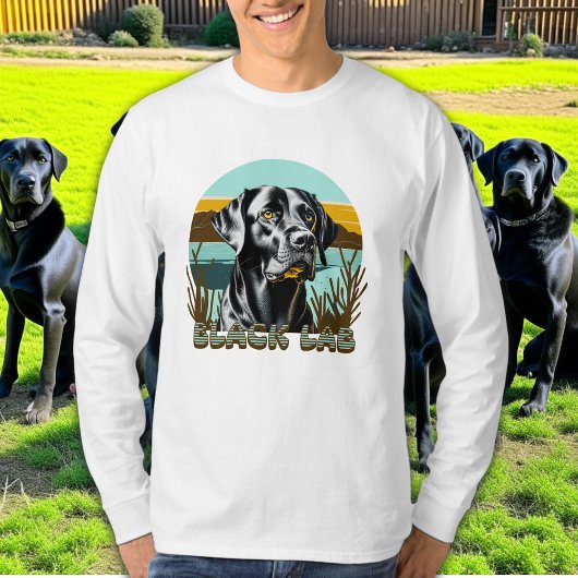 Zwart Labrador Retriever  Tekst T-shirt