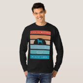 Zwart labrador retro leven is beter t-shirt (Voorkant volledig)
