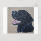 Zwart labrador schilderen briefkaart (Voorkant)