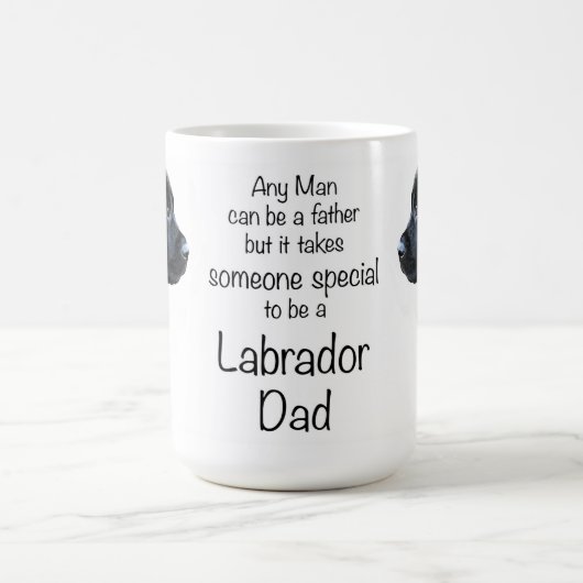 Zwart labrador vader - vaders dag - hond vader koffiemok (Center)