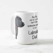 Zwart labrador vader - vaders dag - hond vader koffiemok (Voorkant links)