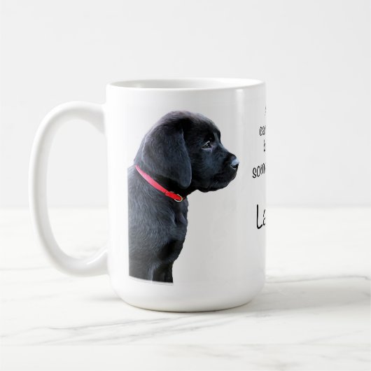 Zwart labrador vader - vaders dag - hond vader koffiemok (Links)