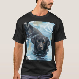 Zwart Labrador Zwempatroon T-shirt