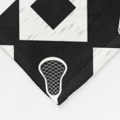 Zwart Lacrosse Argyle Patroon Fleece Deken (Hoek)