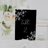 Zwart lak bruiloft kaart