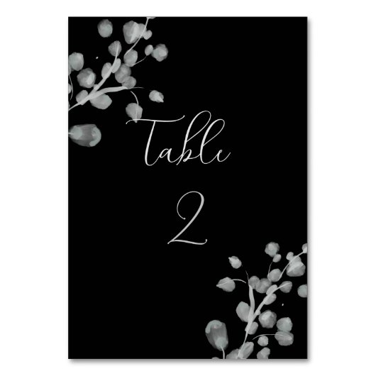 Zwart lak bruiloft kaart (Achterkant)