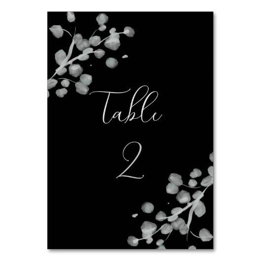 Zwart lak bruiloft kaart (Voorkant)