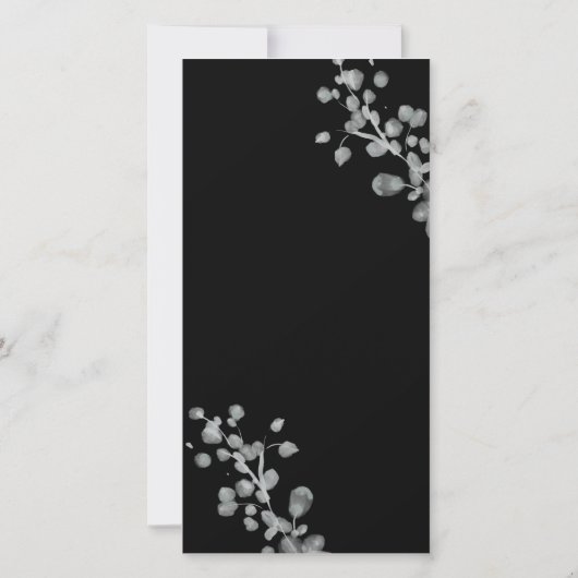 Zwart lak bruiloft programma (Achterkant)