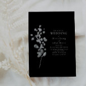Zwart lak bruiloft uitnodiging