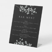 Zwart lak bruiloft voetstuk teken reclamebord met voetstuk (Voorkant)