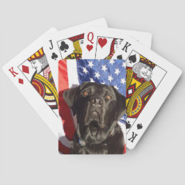 Zwart lak en vlag pokerkaarten