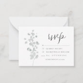 Zwart lak RSVP Notitiekaartje (Voorkant)