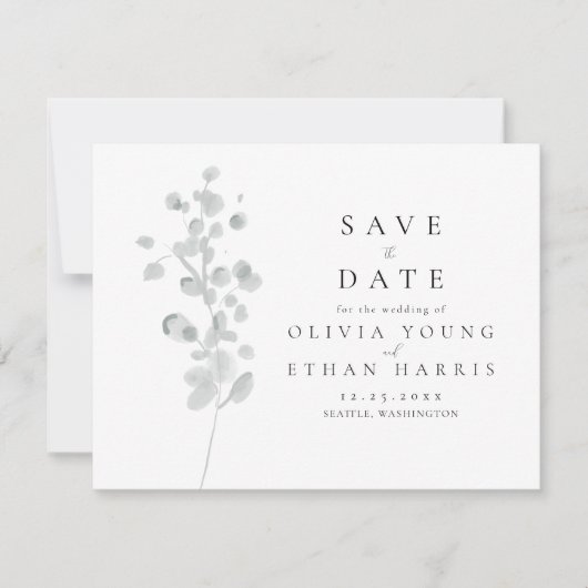 Zwart lak Sla de datum op Notitiekaartje (Voorkant)