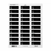 Zwart Lakken Adreslabel Etiket (Full Sheet)