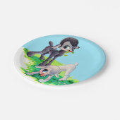 zwart lammetje wit lammetje papieren bordje (Gekanteld)