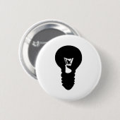 zwart lamppictogram ronde button 5,7 cm (Voorkant /achterkant)
