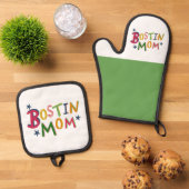 Zwart land van Bostin Pap Ovenwant & Pannenlap Set (Top down)