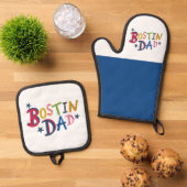 Zwart land van Bostin Pap Ovenwant & Pannenlap Set (Top down)