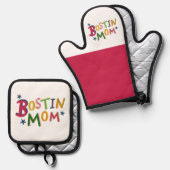 Zwart land van Bostin Pap Ovenwant & Pannenlap Set (Voorkant / Achterkant)