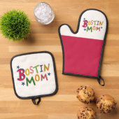 Zwart land van Bostin Pap Ovenwant & Pannenlap Set (Top down)