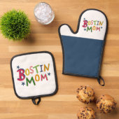 Zwart land van Bostin Pap Ovenwant & Pannenlap Set (Top down)