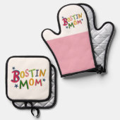 Zwart land van Bostin Pap Ovenwant & Pannenlap Set (Voorkant / Achterkant)