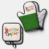 Zwart land van Bostin Pap Ovenwant & Pannenlap Set (Voorkant / Achterkant)