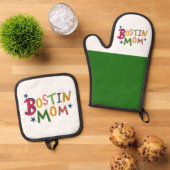 Zwart land van Bostin Pap Ovenwant & Pannenlap Set (Top down)