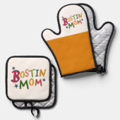 Zwart land van Bostin Pap Ovenwant & Pannenlap Set (Voorkant / Achterkant)