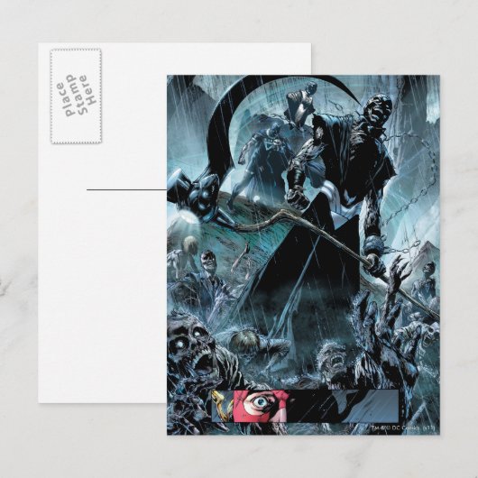 Zwart landoppervlak briefkaart (Voorkant / Achterkant)