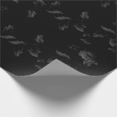 Zwart lantaarnflespatroon op zwart cadeaupapier (Hoek)