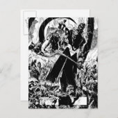 Zwart lanternenpaneel - zwart en wit briefkaart (Voorkant / Achterkant)