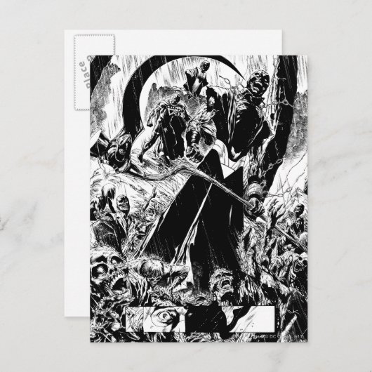 Zwart lanternenpaneel - zwart en wit briefkaart (Voorkant / Achterkant)