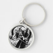 Zwart lanternenpaneel - zwart en wit sleutelhanger (Voorkant)