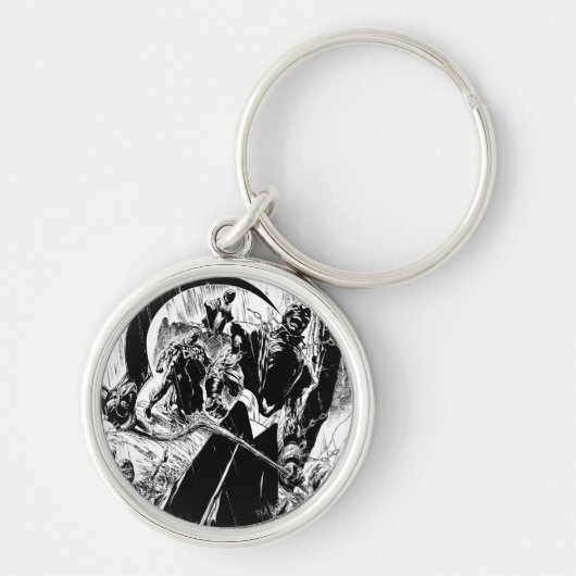 Zwart lanternenpaneel - zwart en wit sleutelhanger (Voorkant)