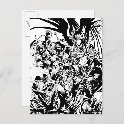 Zwart lanthistercorps - zwart en wit briefkaart (Voorkant / Achterkant)