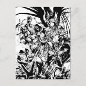 Zwart lanthistercorps - zwart en wit briefkaart (Voorkant)