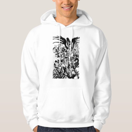 Zwart lanthistercorps - zwart en wit hoodie (Voorkant)