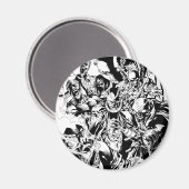 Zwart lanthistercorps - zwart en wit magneet (Voorkant / Achterkant)