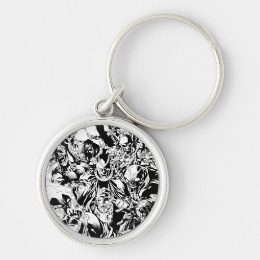 Zwart lanthistercorps - zwart en wit sleutelhanger (Voorkant)