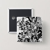 Zwart lanthistercorps - zwart en wit vierkante button 5,1 cm (Voorkant /achterkant)