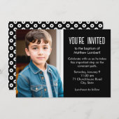 Zwart Latter-day Saint Child Foto Doop Kaart (Voorkant / Achterkant)