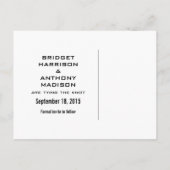 Zwart lauw gebanner Opslaan Briefkaart datum (Achterkant)