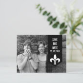 Zwart lauw gebanner Opslaan Briefkaart datum (Staand voorkant)