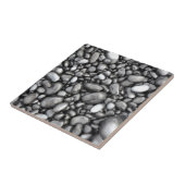 Zwart lavemaanpatroon tegeltje (Zijkant)