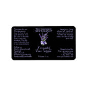 Zwart Lavendel Druppelflesetiket 2.375 x 1.25 Etiket (Voorkant)